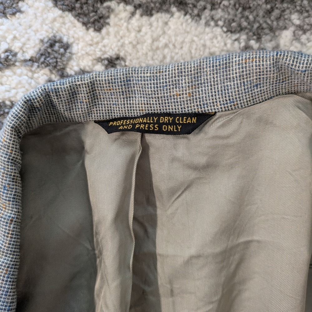 Vintage Palm Beach Blazer Mens Check 48R Tweed Sport Coat 60s-70s - Picture 6 of 12